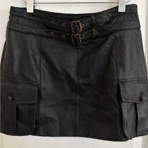 Robert Rodriguez Black Mini Cargo Skirt